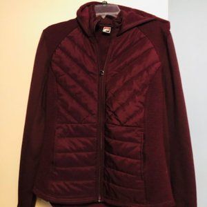 Fila Sport quilted ribbed Hooded Work-out jacket